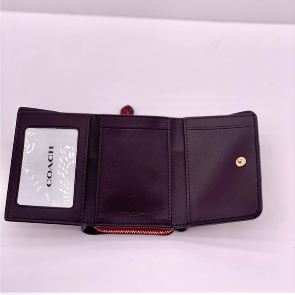 Coach Small Trifold Wallet In Colorblock - Picture 10 of 13